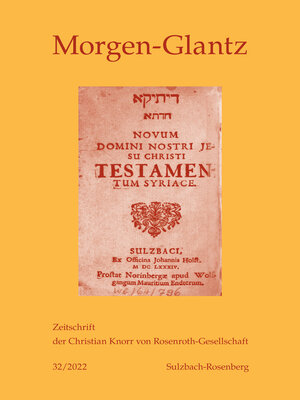 cover image of Morgen-Glantz 32 (2022)